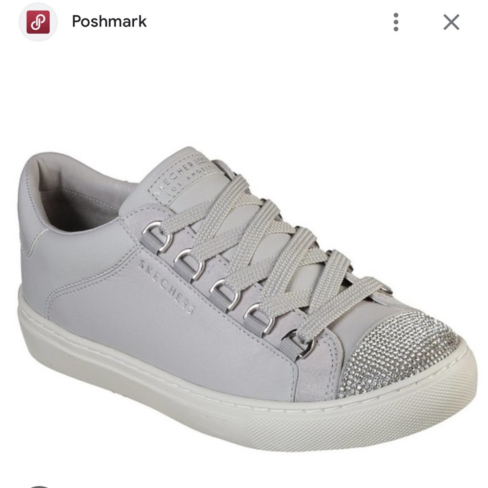 Sketchers Gray Rhinestone Sneakers